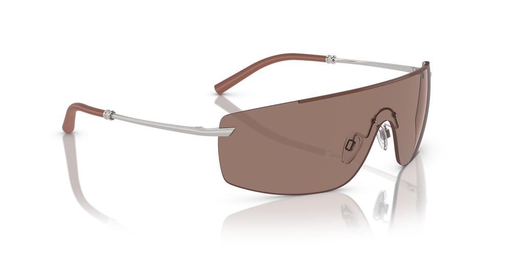 Oliver Peoples R-5 avec une monture Brique/argent et des verres Brun - L'image 3