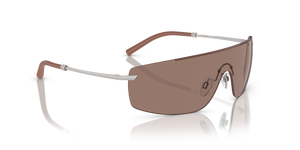 Oliver Peoples R-5 avec une monture Brique/argent et des verres Brun - L'image 3