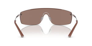 Oliver Peoples R-5 avec une monture Brique/argent et des verres Brun - L'image 5