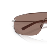 Sie Oliver Peoples R-5 mit Brick/Silver Gestell und Braun Gläsern - Variant
