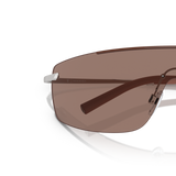 Oliver Peoples R-5 avec une monture Brique/argent et des verres Brun - Variant