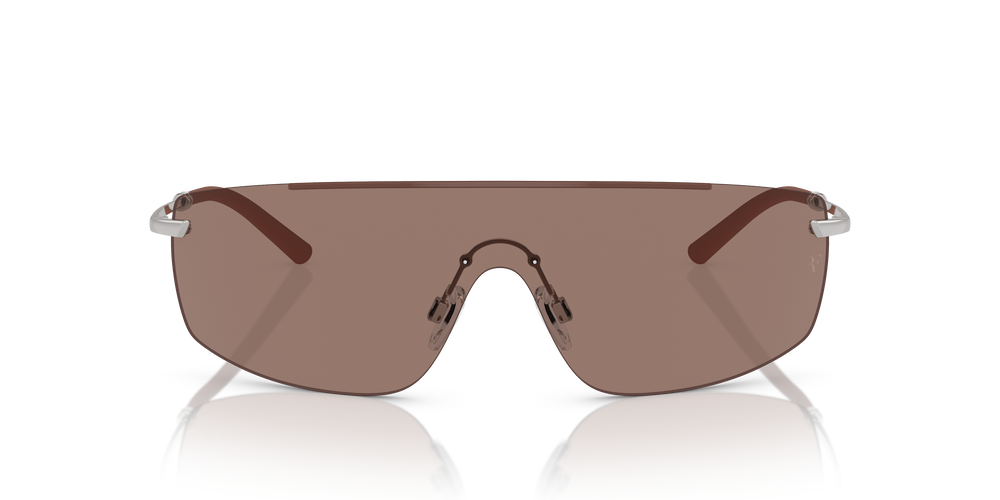 Oliver Peoples R-5 avec une monture Brique/argent et des verres Brun - L'image 2