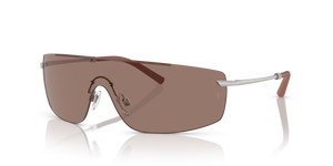 Oliver Peoples R-5 avec une monture Brique/argent et des verres Brun - L'image 1