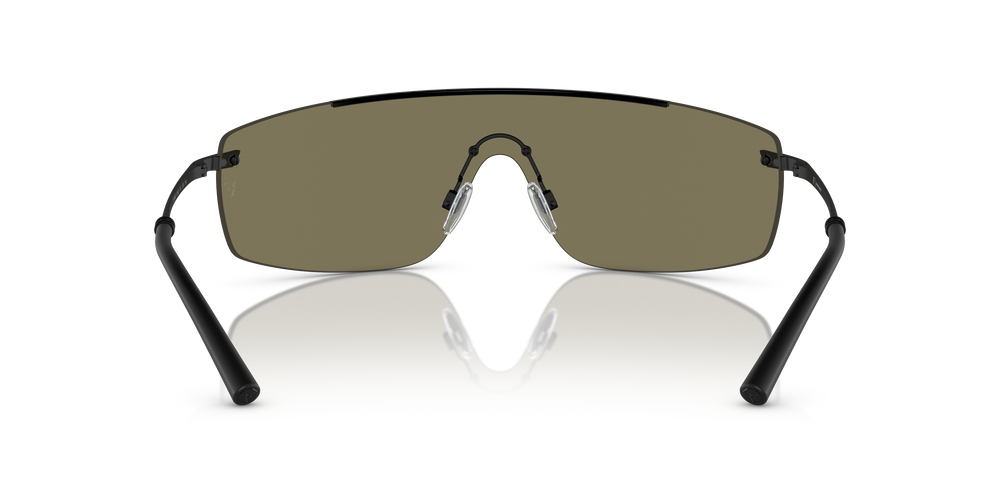 Oliver Peoples R-5 avec une monture Noir/Noir mat et des verres Vert - L'image 5