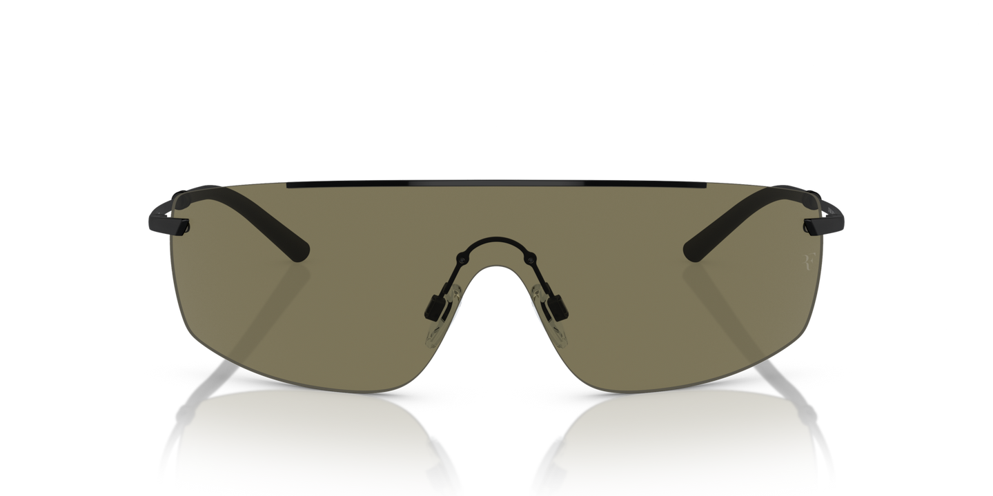 Oliver Peoples R-5 with Black/Matte Black frame and Green lenses - Image Performance Lenses