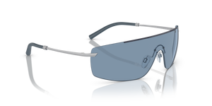 Oliver Peoples R-5 avec une monture Frêne bleu/argent brossé et des verres Bleu - L'image 3