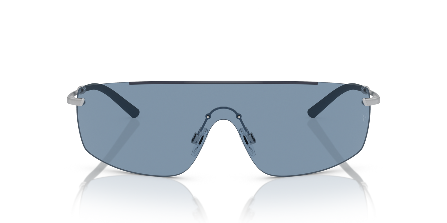 Sie Oliver Peoples R-5 mit Blue Ash/Brushed Silver Gestell und Blau Gläsern - Bild Performance-Gläser