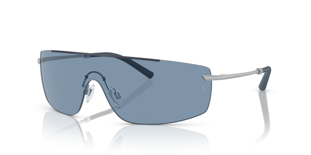 Oliver Peoples R-5 con montura Azul ceniza/plateado cepillado y lentes Azul - El 3