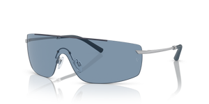 Oliver Peoples R-5 avec une monture Frêne bleu/argent brossé et des verres Bleu - L'image 1