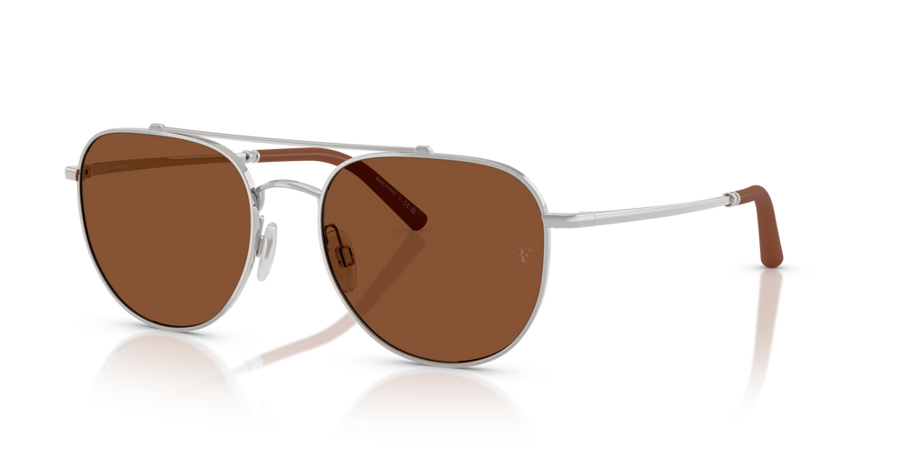 Oliver Peoples R-10 with Silver frame and Orange lenses - image 1