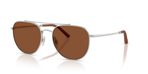 Oliver Peoples R-10 with Silver frame and Orange lenses - image 1