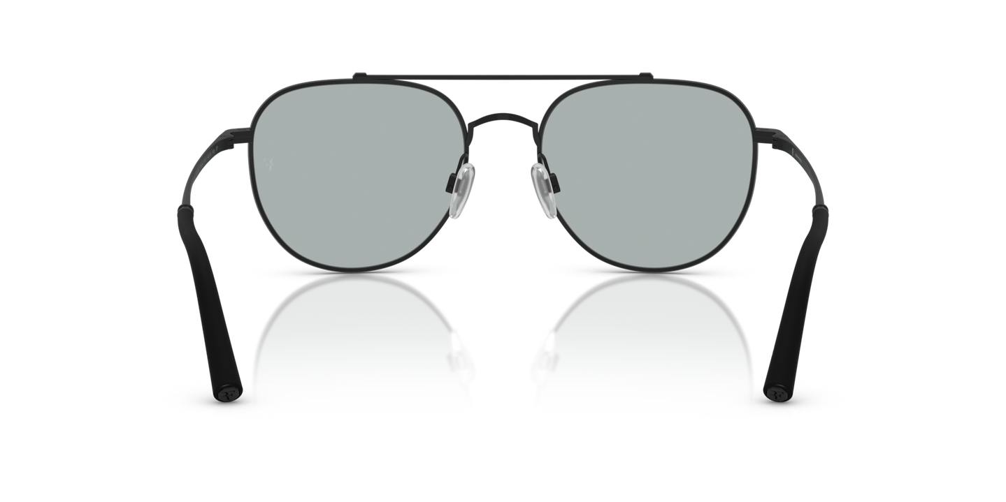Oliver Peoples R-10 with Matte Black frame and Brown lenses - Image Nosepads