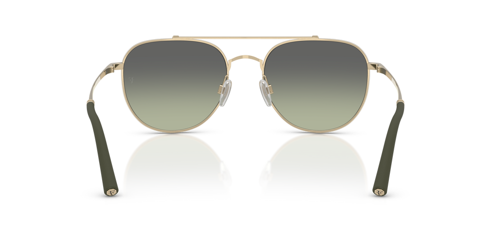 Sie Oliver Peoples R-10 mit Gold gebürstet Gestell und Grün Gläsern - Das Bild 5