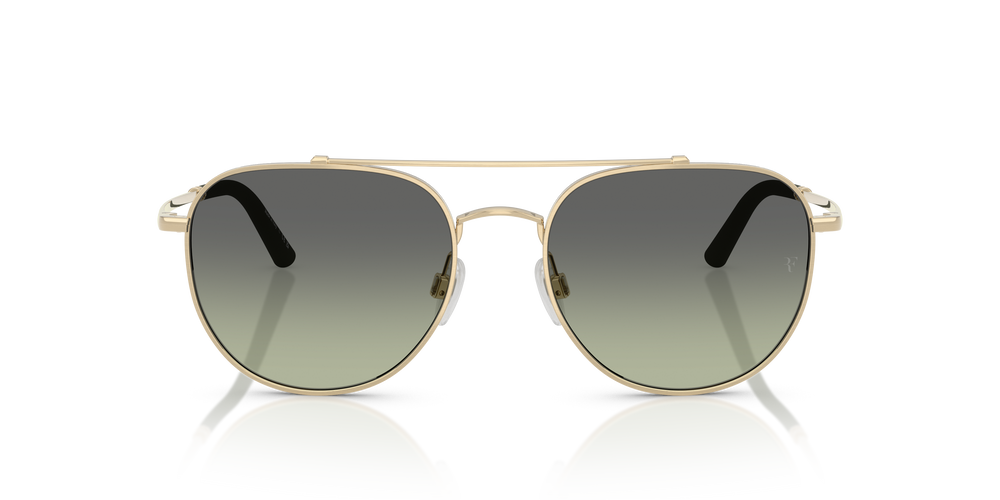 Sie Oliver Peoples R-10 mit Gold gebürstet Gestell und Grün Gläsern - Das Bild 2