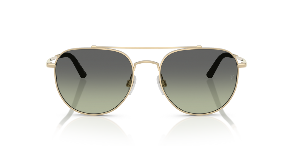 Oliver Peoples R-10 with Brushed Gold frame and Green lenses - image 2