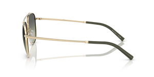 Sie Oliver Peoples R-10 mit Gold gebürstet Gestell und Grün Gläsern - Das Bild 4