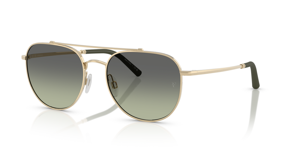 Oliver Peoples R-10 with Brushed Gold frame and Green lenses - Image 5