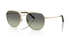 Sie Oliver Peoples R-10 mit Gold gebürstet Gestell und Grün Gläsern - Das Bild 1