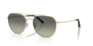 Oliver Peoples R-10 with Brushed Gold frame and Green lenses - image 1