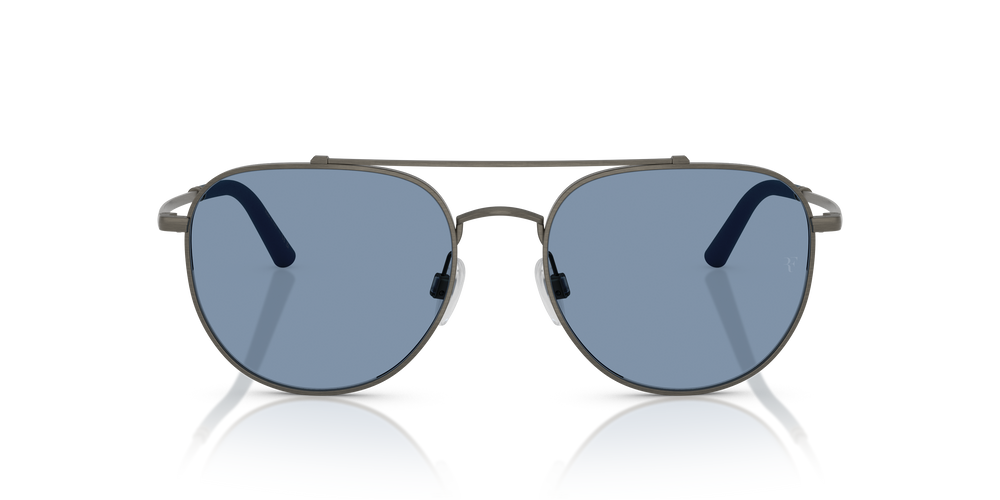 Sie Oliver Peoples R-10 mit Zinn Gestell und Blau Gläsern - Das Bild 2