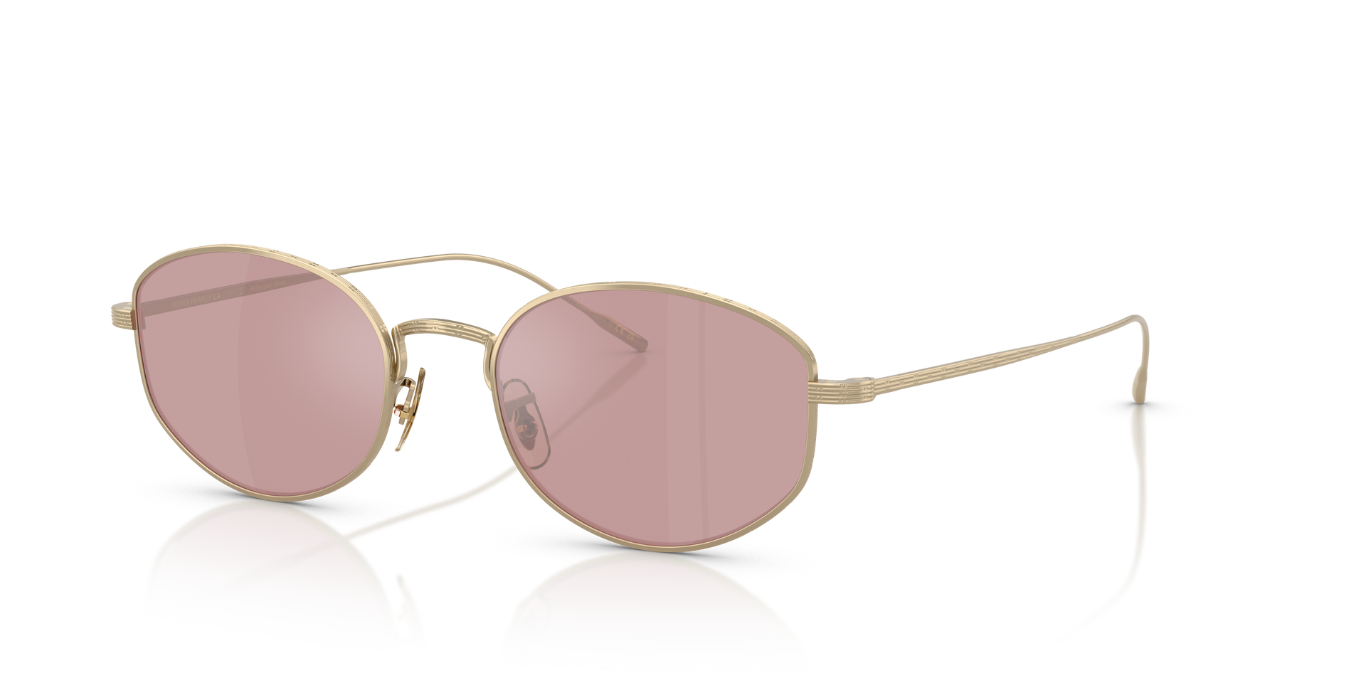 Oliver Peoples Estra with Soft Gold frame and Magenta Photochromic