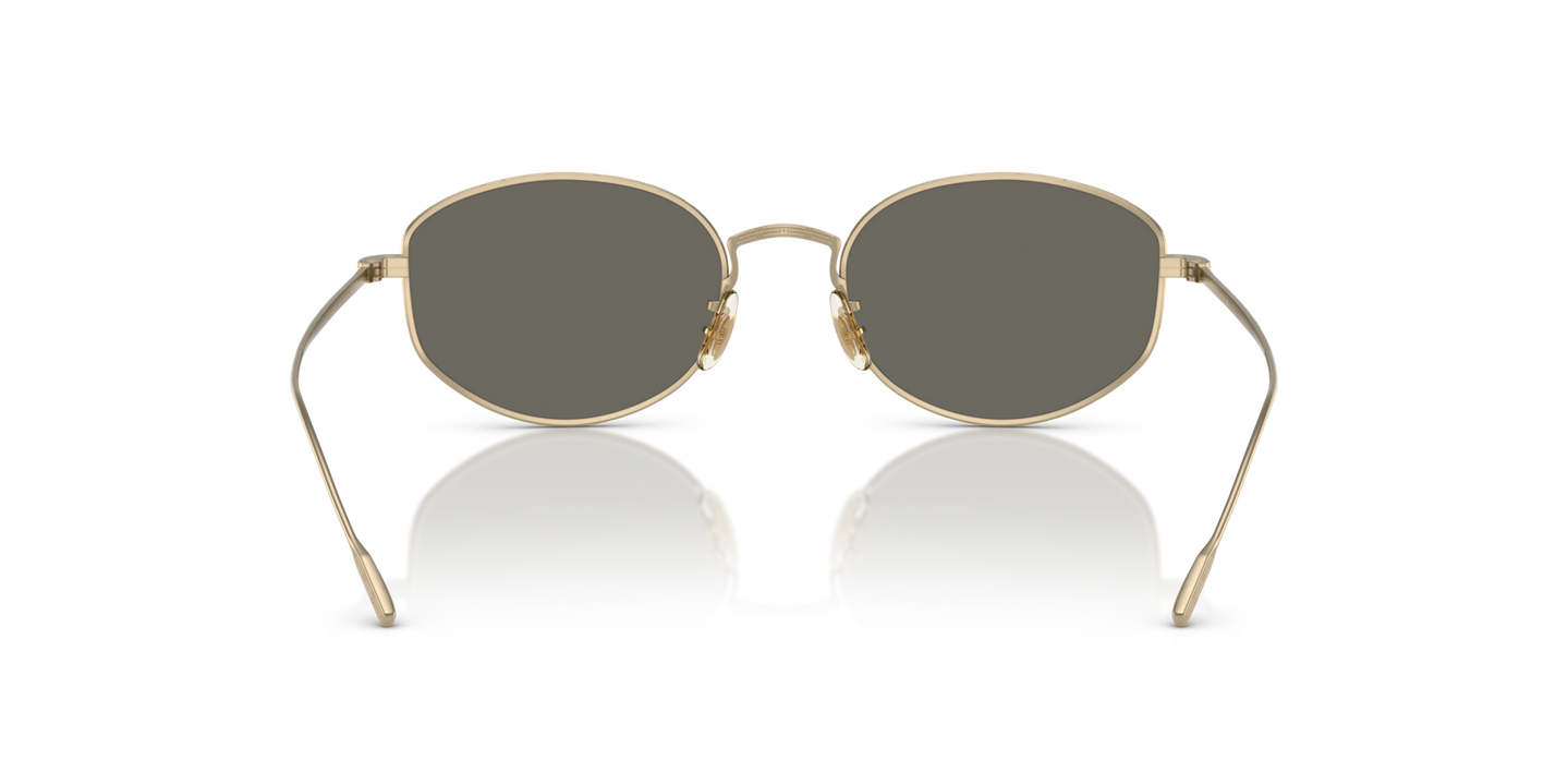 Oliver Peoples Estra with Soft Gold frame and Grey lenses - Image Nosepads