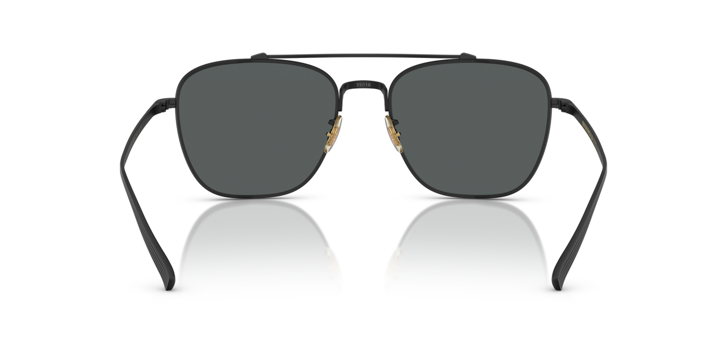 Oliver Peoples Avison avec une monture Noir mat et des verres Gris - Image Plaquettes de nez