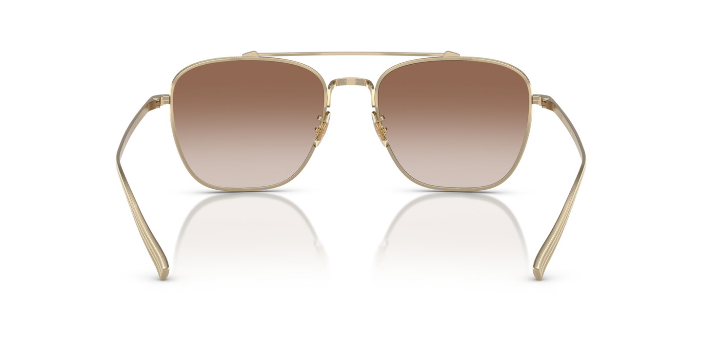 Oliver Peoples Avison con montatura Oro tenue e lenti  Marrone - Immagine Naselli