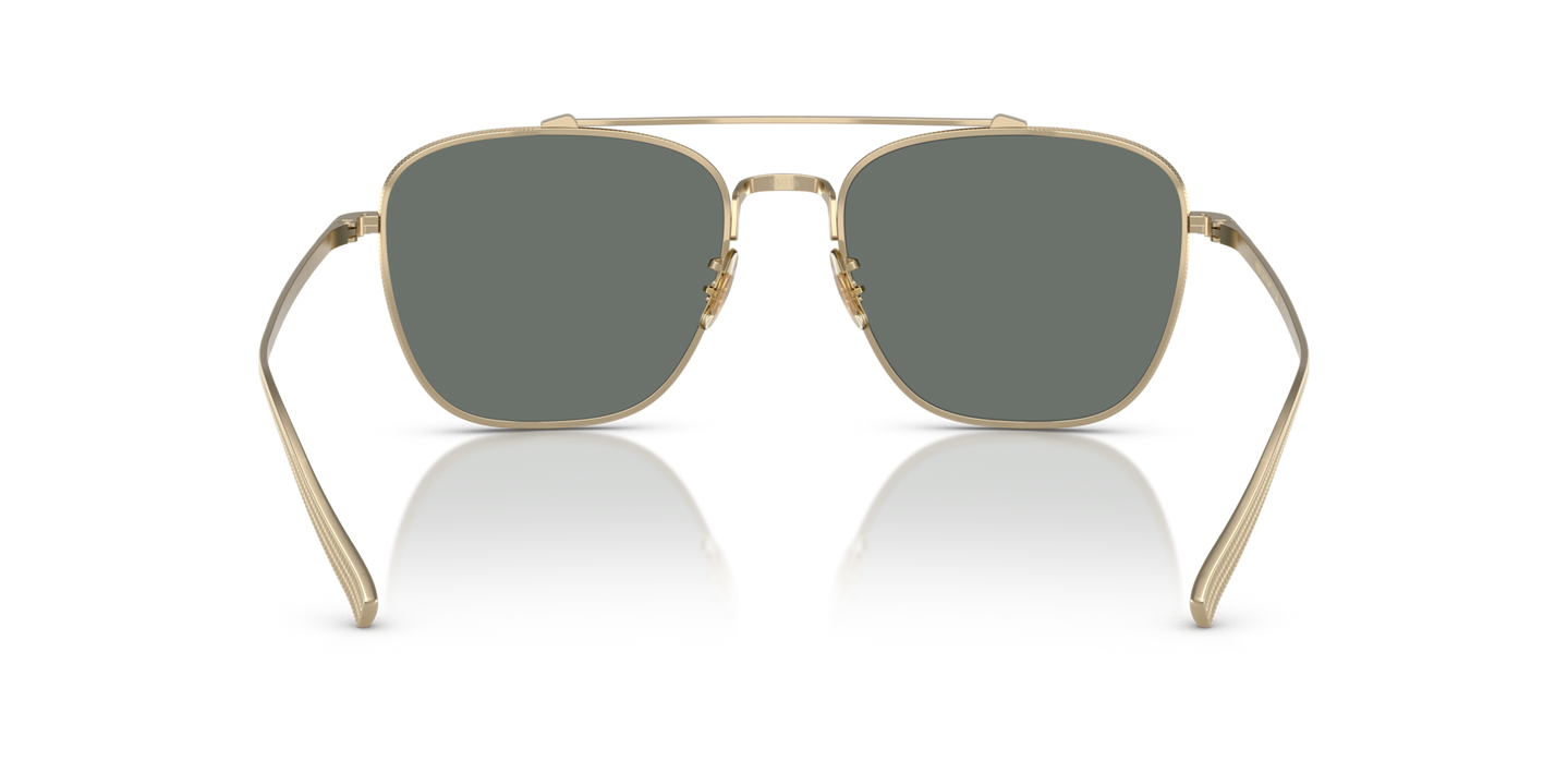 Oliver Peoples Avison with Soft Gold frame and Blue lenses - Image Nosepads