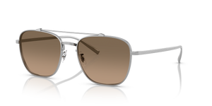 Sie Oliver Peoples Avison mit Silber Gestell und Braun Gläsern - Das Bild 1