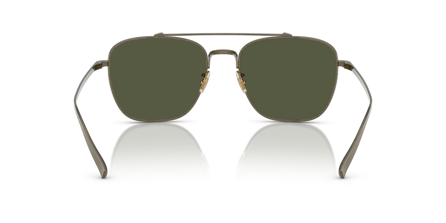 Oliver Peoples Avison avec une monture Or patiné et des verres Vert - Image Plaquettes de nez