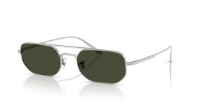 Oliver Peoples 1989C with Silver frame and Green lenses - Image 1