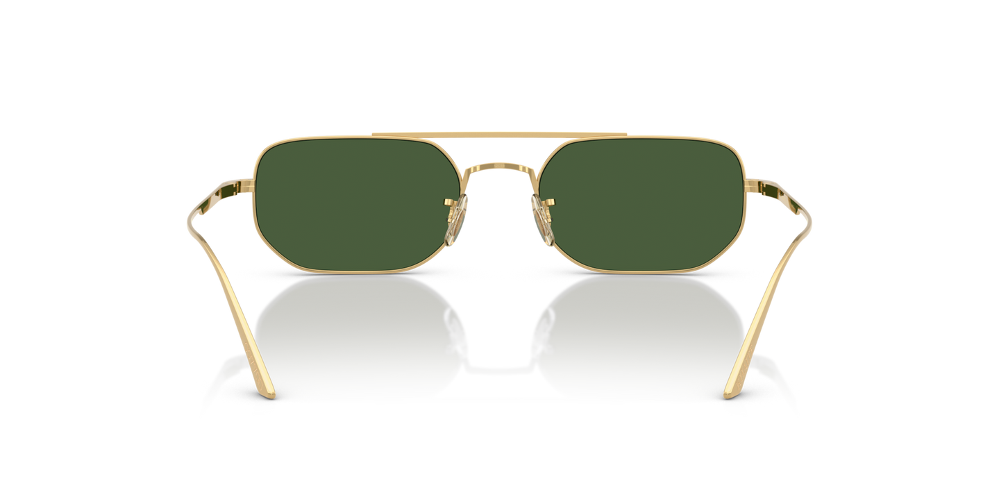 Oliver Peoples 1989C with Gold frame and Green lenses - Image Nosepads