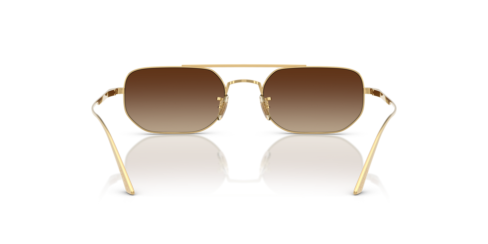 Oliver Peoples 1989C avec une monture Or et des verres Brun - L'image 5