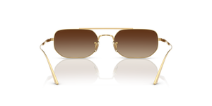 Oliver Peoples 1989C avec une monture Or et des verres Brun - L'image 5