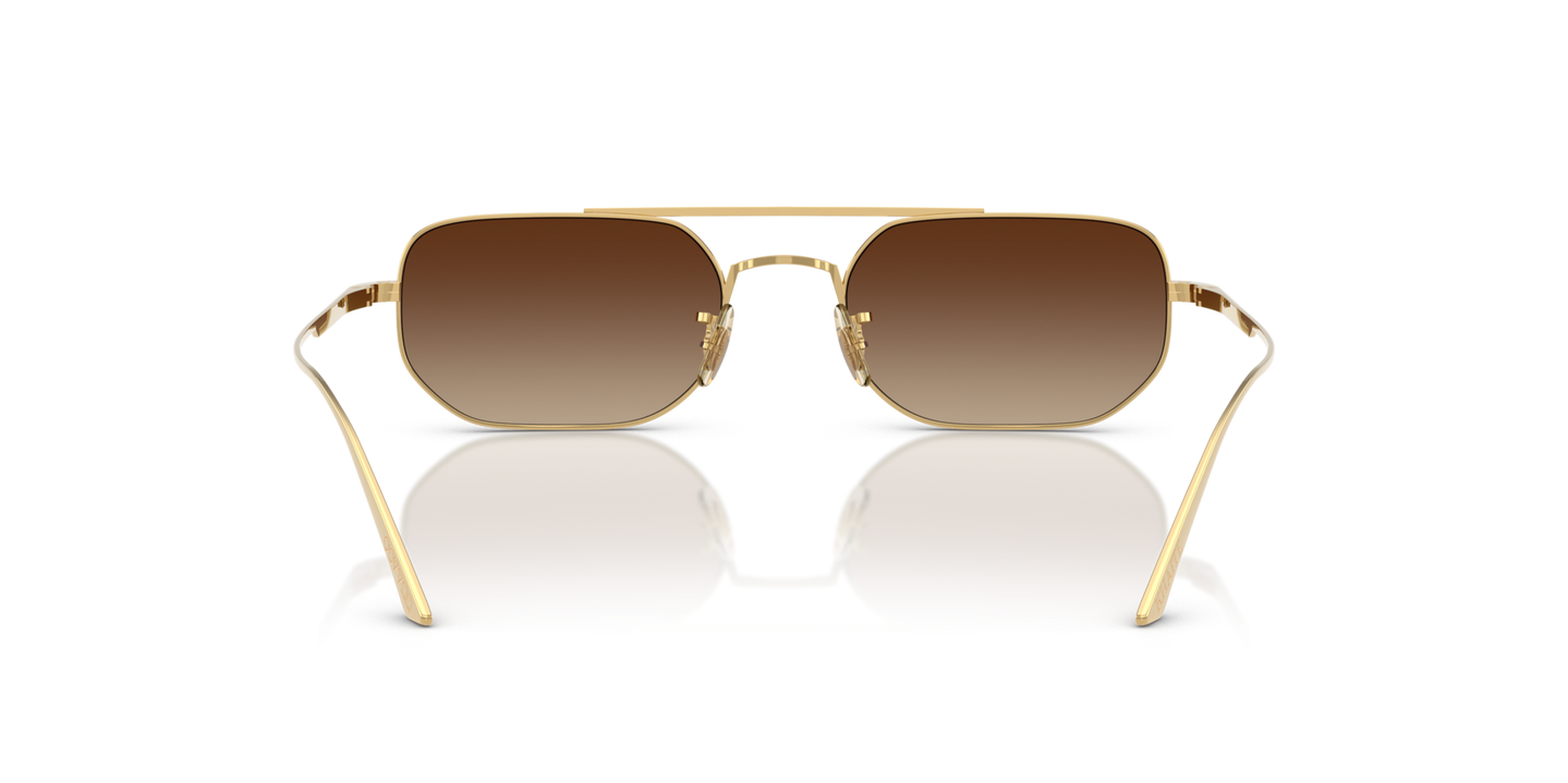 Oliver Peoples 1989C with Gold frame and Brown lenses - Image Nosepads
