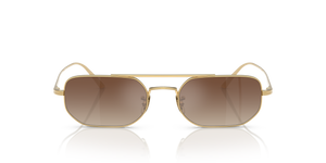 Oliver Peoples 1989C avec une monture Or et des verres Brun - L'image 2