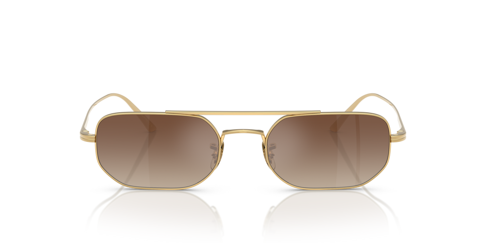 Oliver Peoples 1986C with Gold/Dark Mahogany frame and Brown