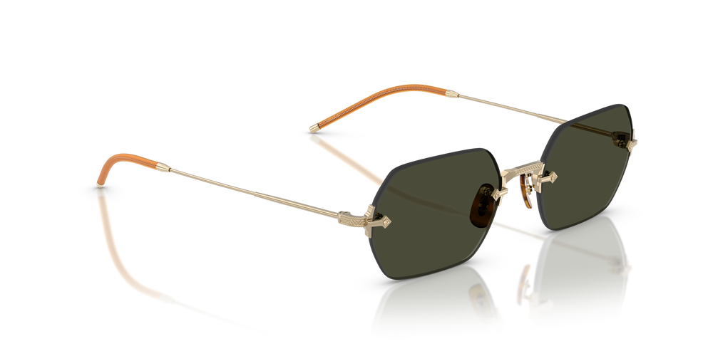 Oliver Peoples TK-13 with Gold frame and Green lenses - Image 3