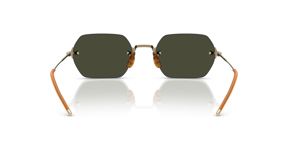 Oliver Peoples TK-13 avec une monture Or et des verres Vert - L'image 5