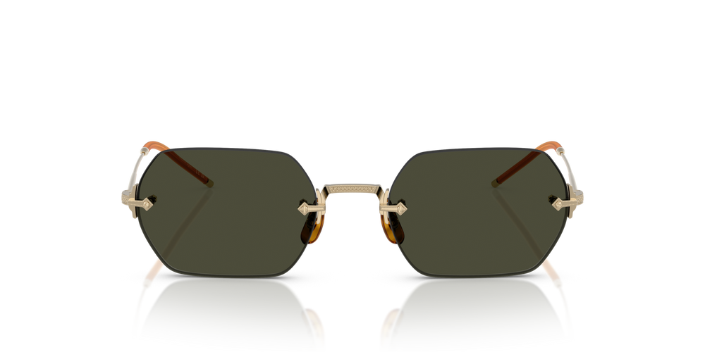 Oliver Peoples TK-13 with Gold frame and Green lenses - image 2