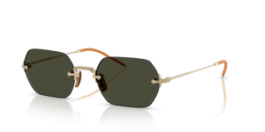 Oliver Peoples TK-13 with Gold frame and Green lenses - Image 1