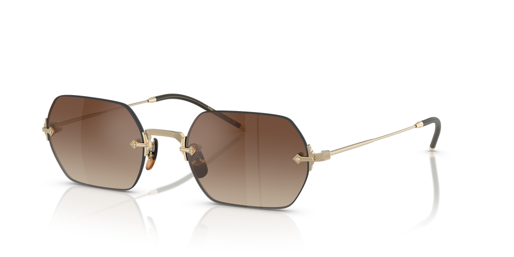 Oliver Peoples TK-13 with Gold frame and Brown lenses - Image 3