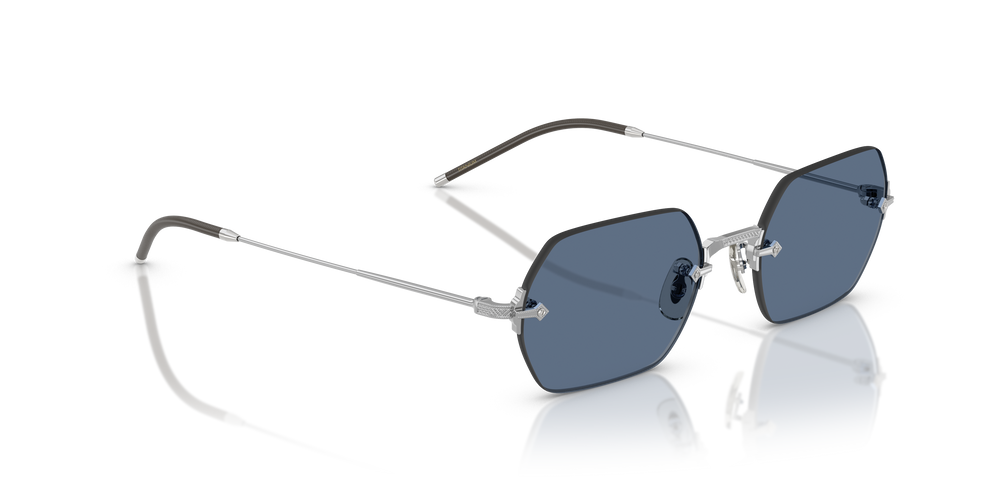 Sie Oliver Peoples TK-13 mit Silber Gestell und Blau Gläsern - Das Bild 3