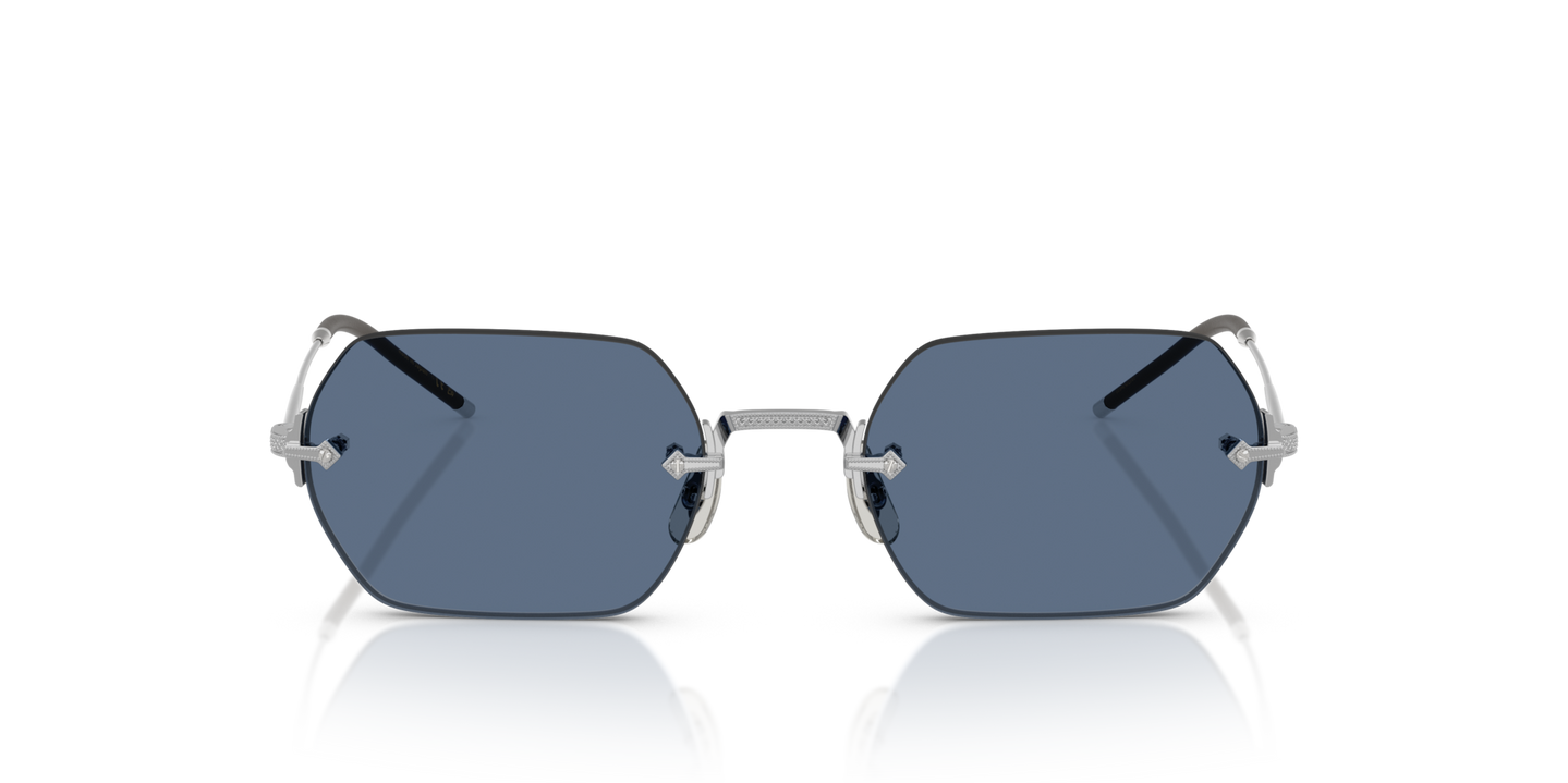 Oliver Peoples TK-13 with Silver frame and Blue lenses - Image Material