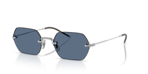 Sie Oliver Peoples TK-13 mit Silber Gestell und Blau Gläsern - Das Bild 1