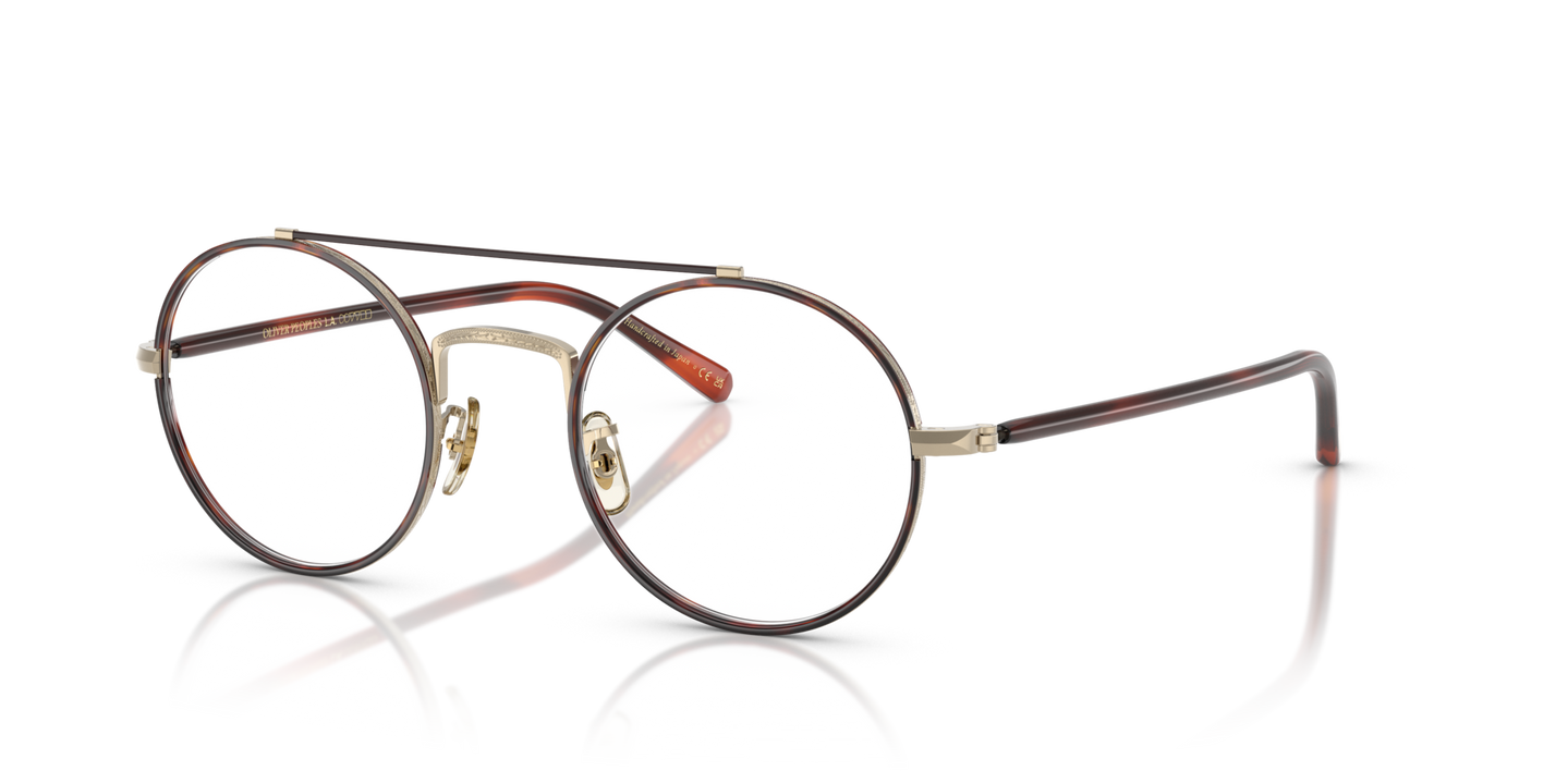 Oliver Peoples Etlin の ゴールド/トータス フレーム - 画像 エンドピース