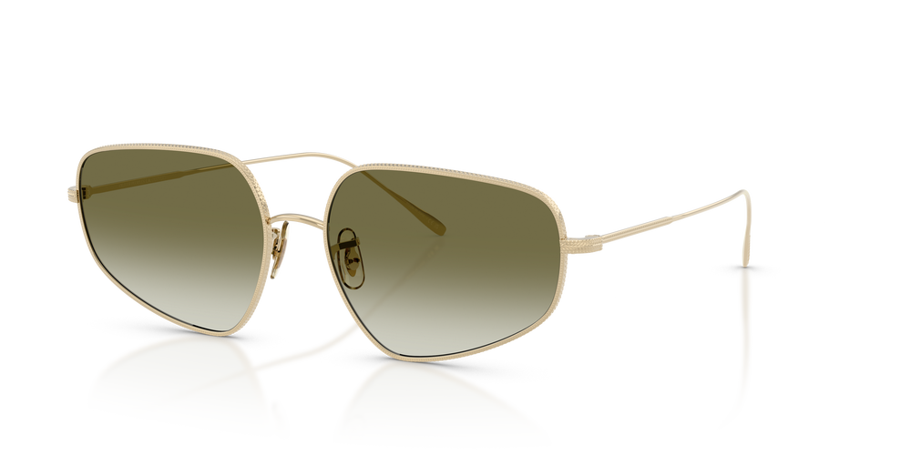 Sie Oliver Peoples Eylla mit Gold Gestell und Grün Gläsern - Das Bild 3