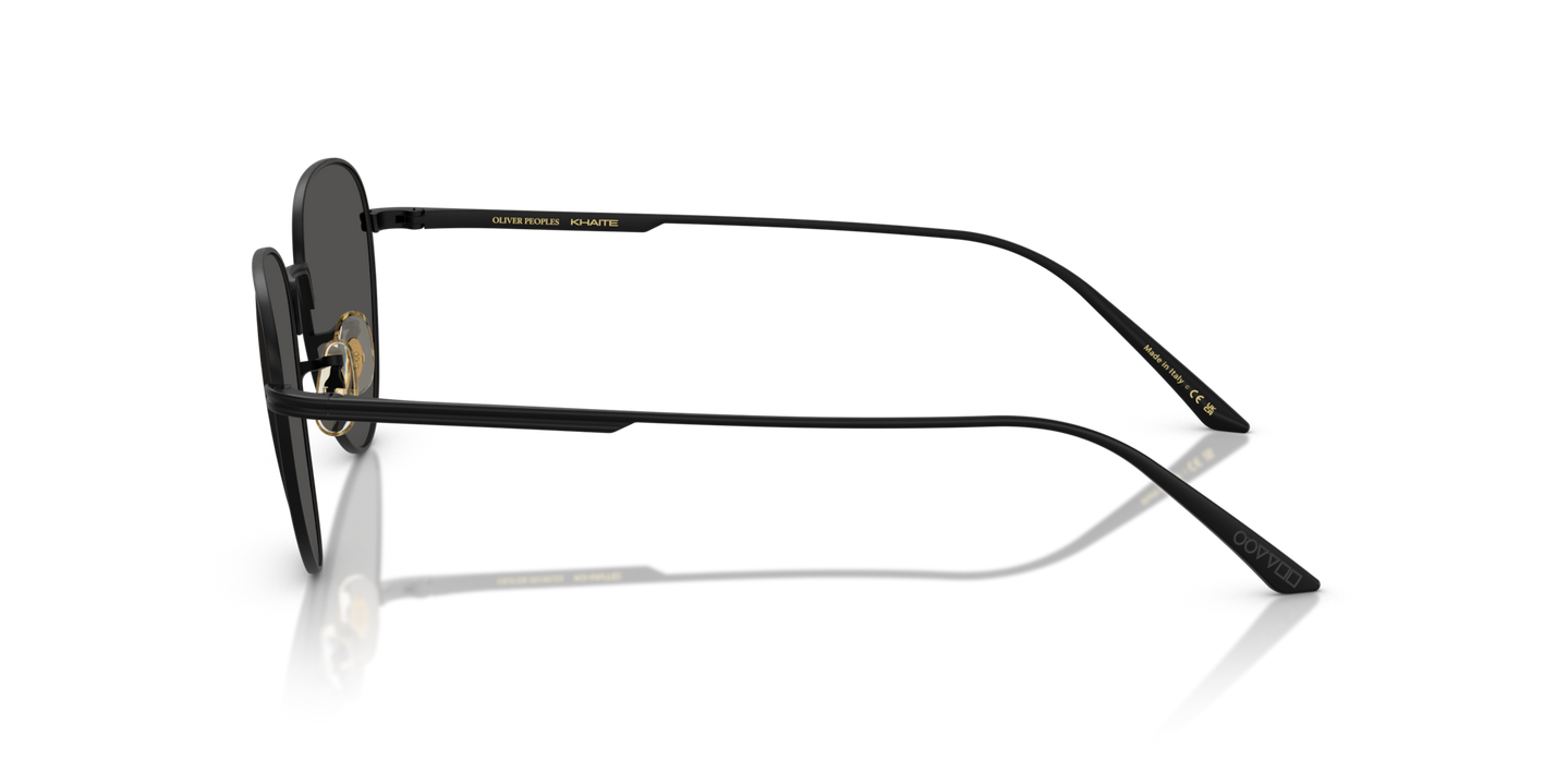 Oliver Peoples 1991C with Matte Black frame and Grey lenses - Image Khaite Temple