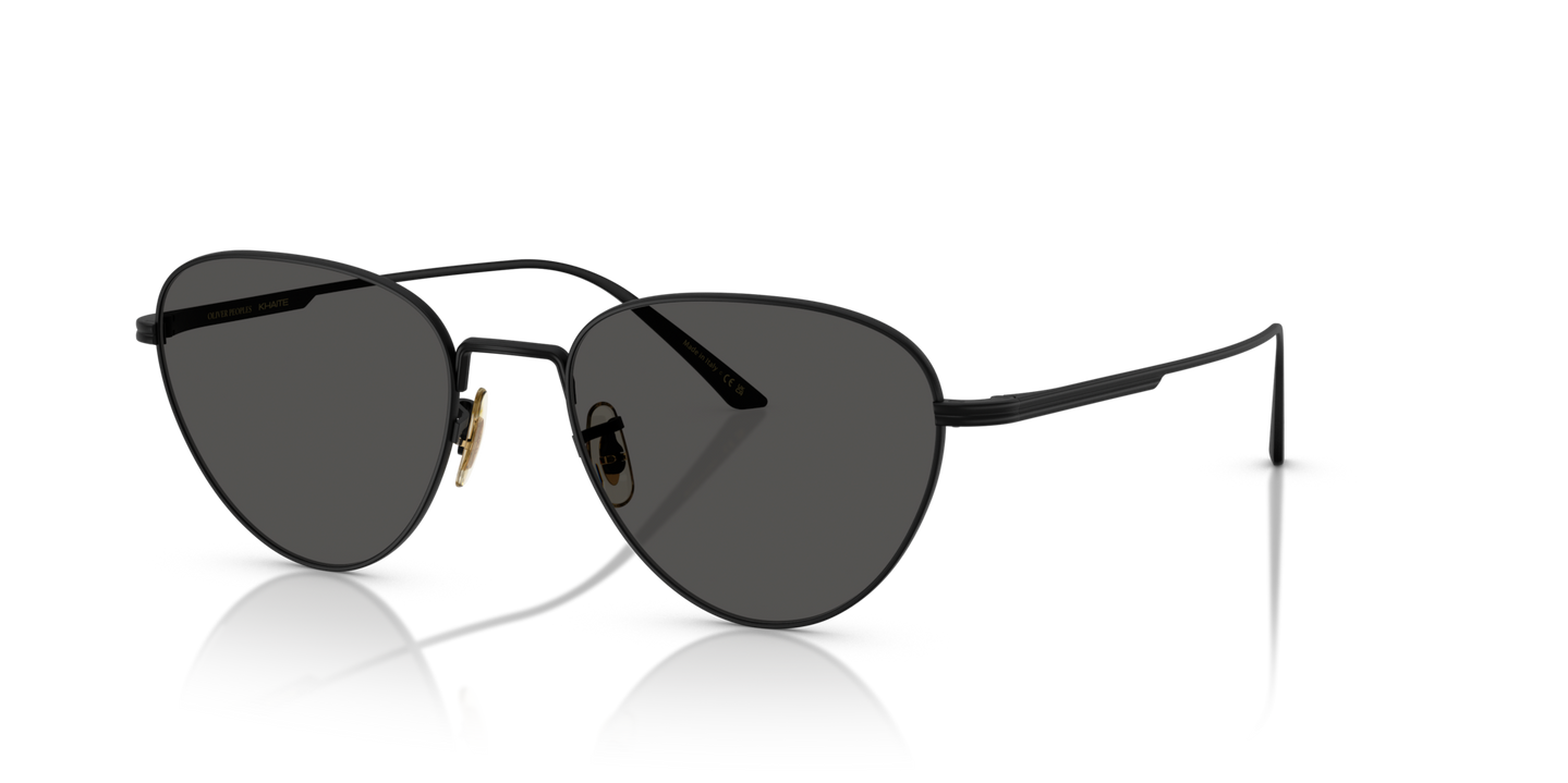 Oliver Peoples 1991C with Matte Black frame and Grey lenses - Image Nosepads